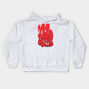 Melbourne writing - Cherry Tomato Red Kids Hoodie
